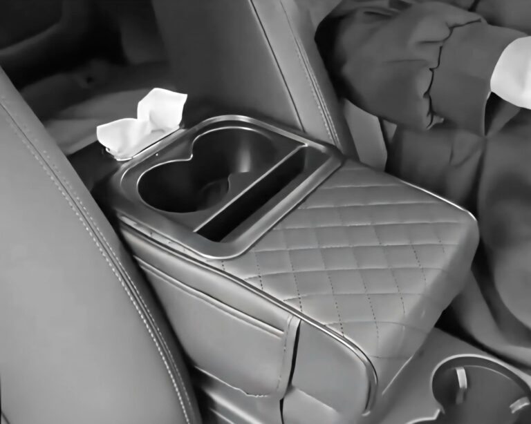 Car Armrest Box Pad Universal Storage Bag, Elbow Support, Soft Cushion & Cup Holder for All Cars (With Tissue) - Image 4